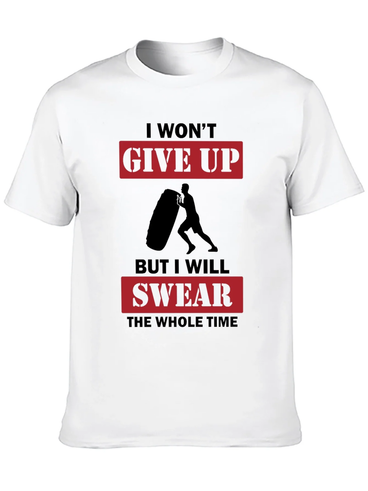 I Wont Give Up Mens Black Graphic T-Shirt product image 6