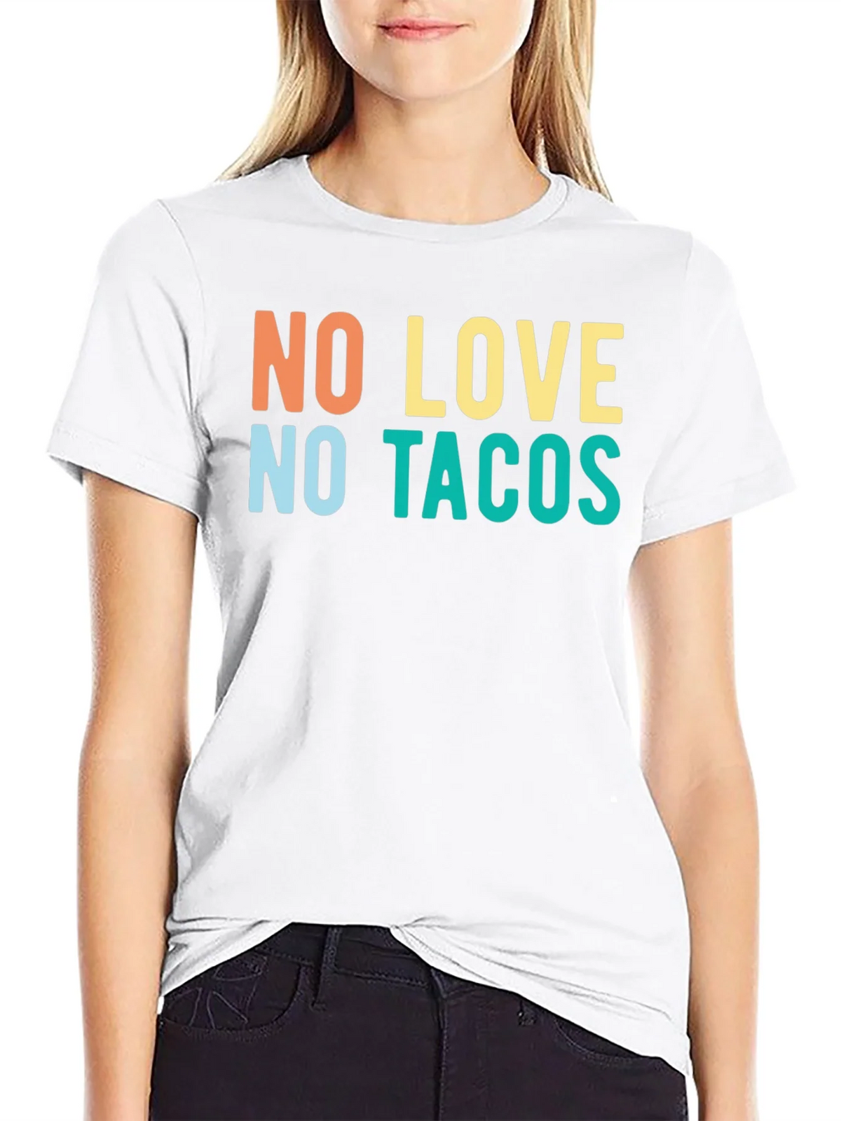 No Love No Tacos Graphic Tee - Trendy Casual T-Shirt product image 8