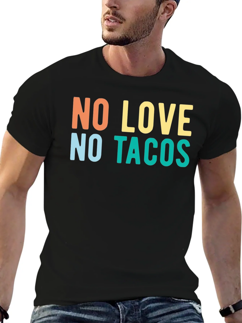 No Love No Tacos Graphic Tee - Trendy Casual T-Shirt product image 6