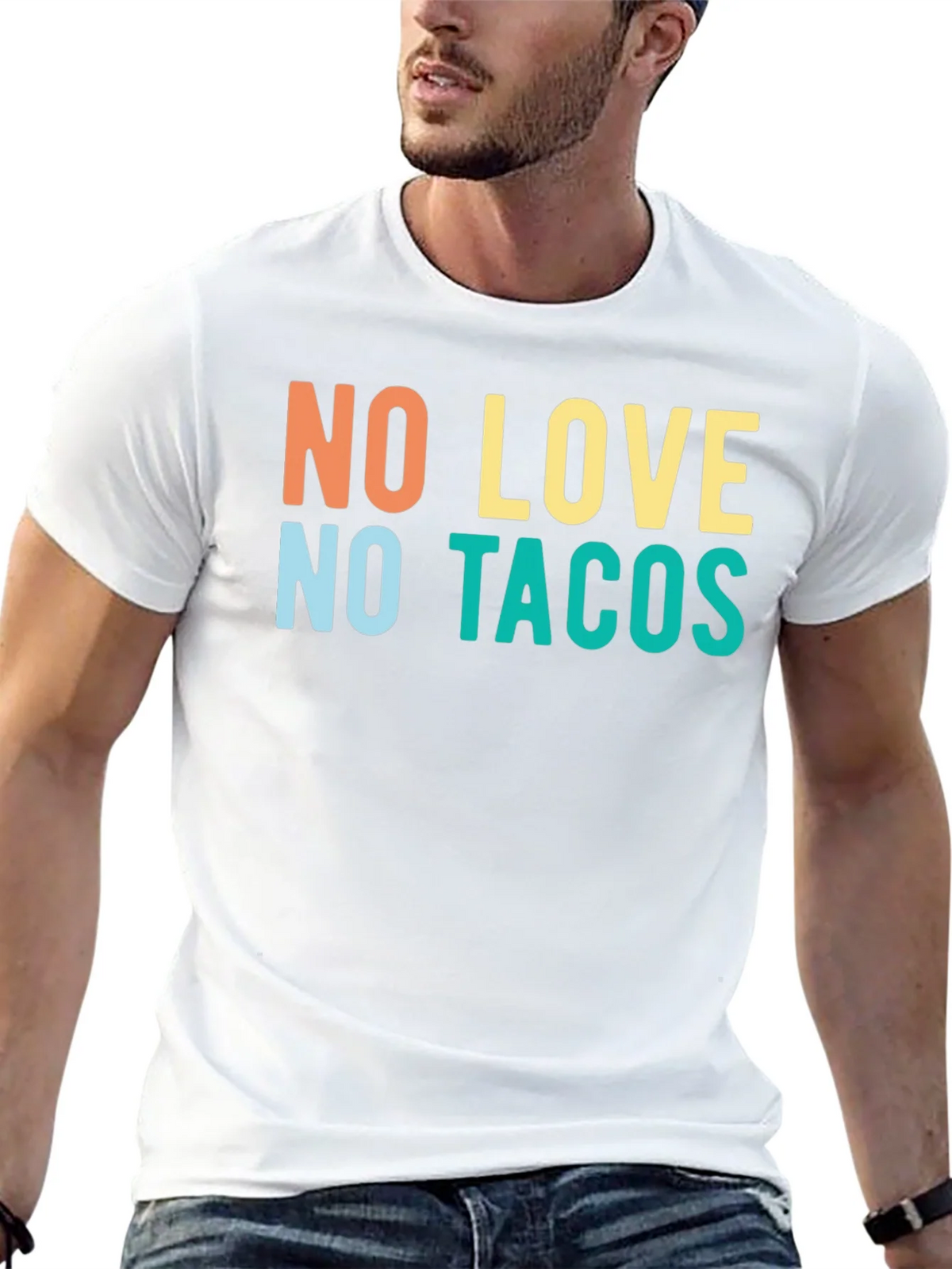 No Love No Tacos Graphic Tee - Trendy Casual T-Shirt product image 12