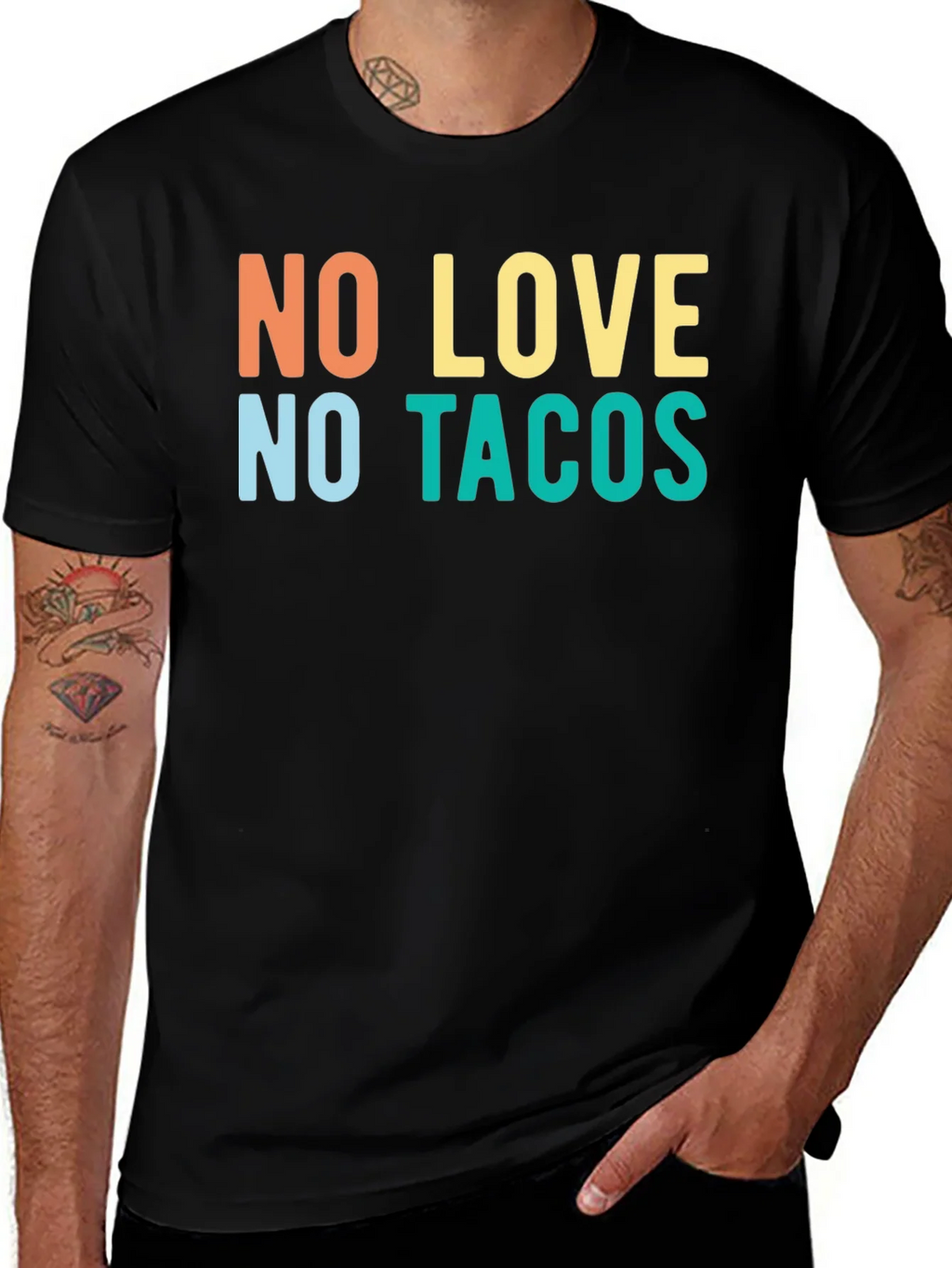 No Love No Tacos Graphic Tee - Trendy Casual T-Shirt product image 1