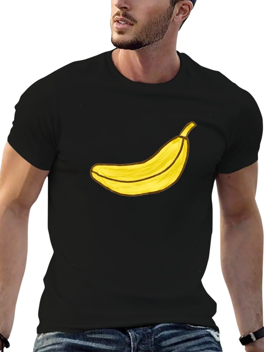 Banana Graphic Black T-Shirt - Funky Fruit Tee product image 5