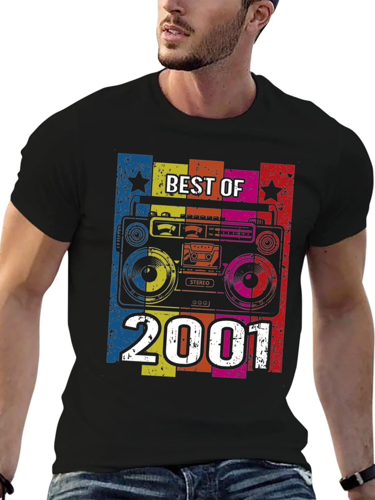 Best of 2001 Retro Boombox Graphic T-Shirt product image 6