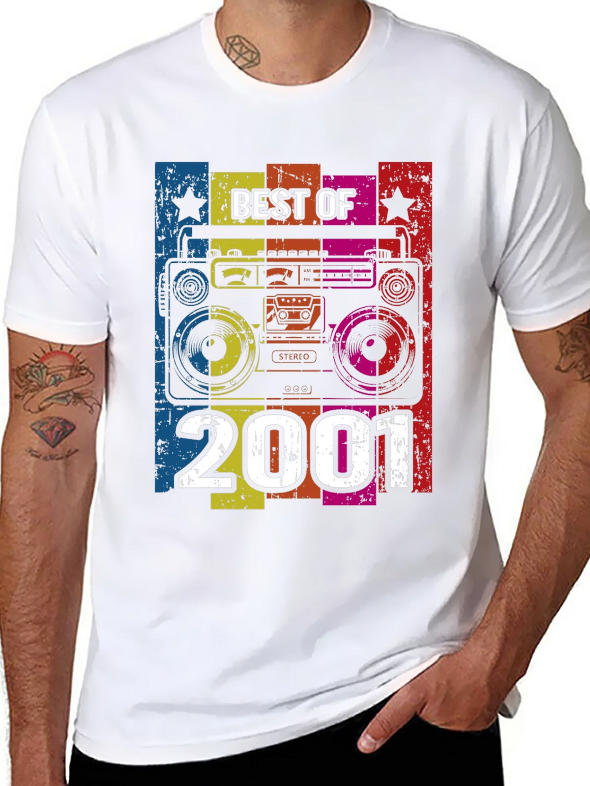 Best of 2001 Retro Boombox Graphic T-Shirt product image 7