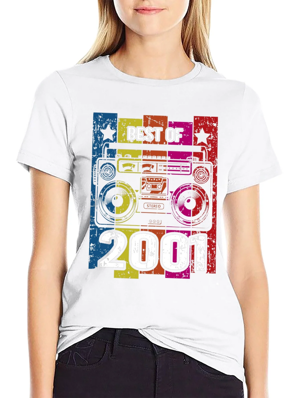 Best of 2001 Retro Boombox Graphic T-Shirt product image 8