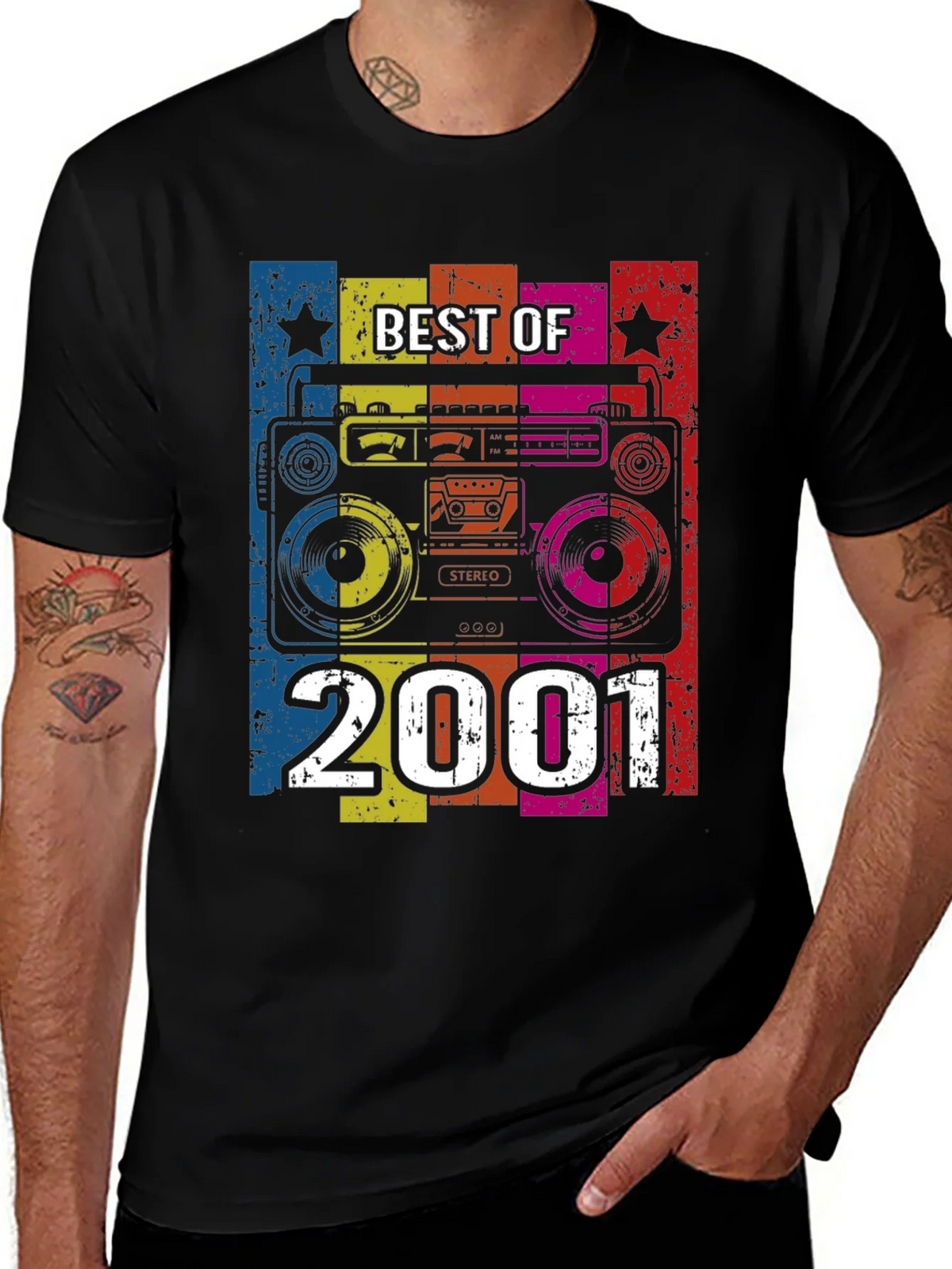 Best of 2001 Retro Boombox Graphic T-Shirt product image 1