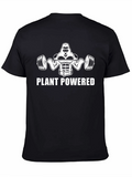 Plant Powered Gorilla Black T-Shirt Gym Vegan product image 1