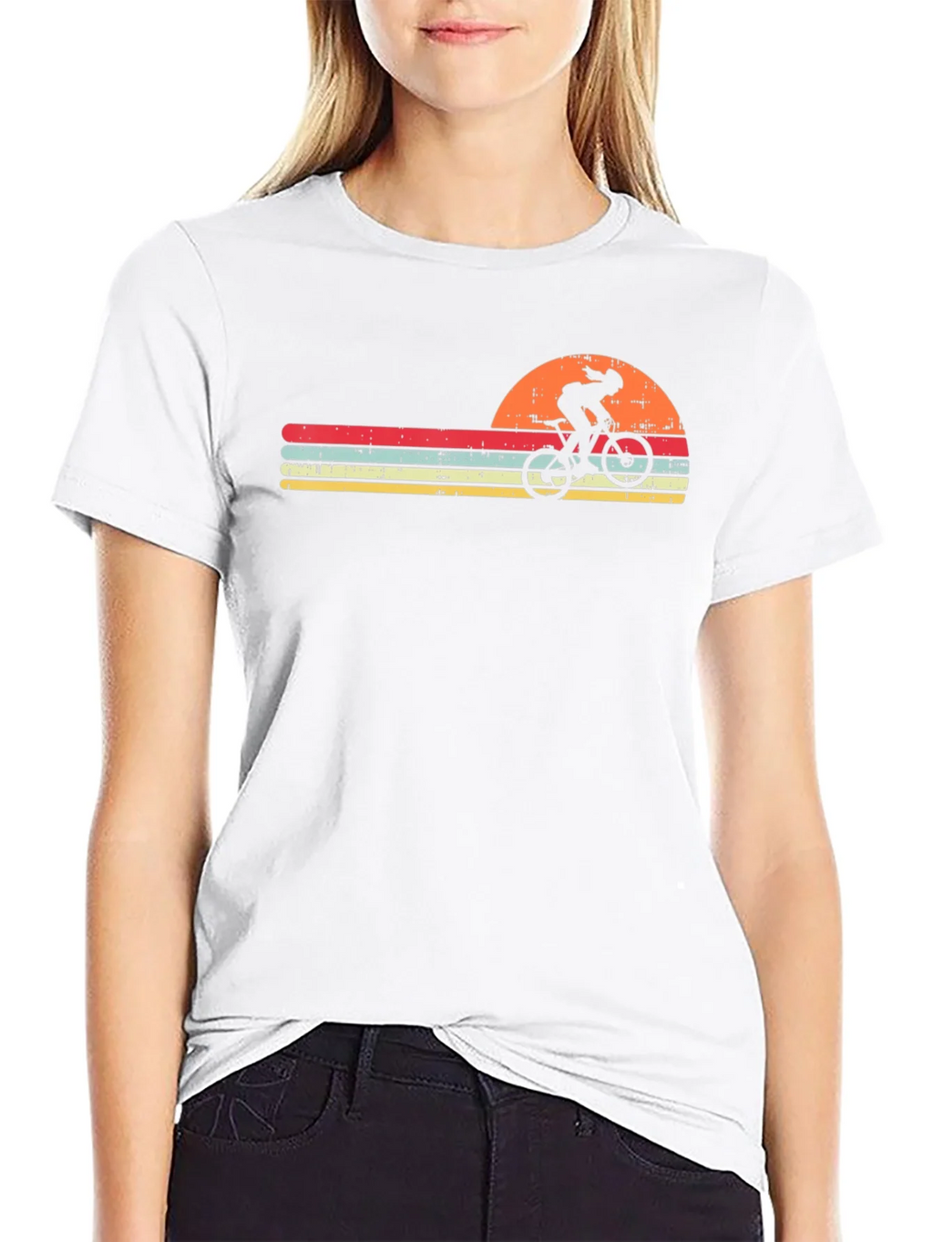 Retro Cyclist T-Shirt - Sunset Design product image 8