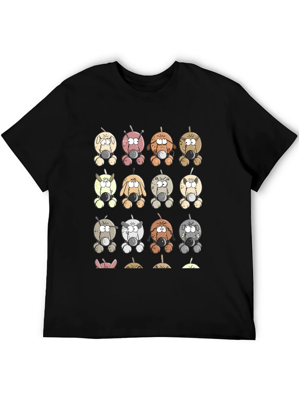 Cartoon Dogs Graphic Print T-Shirt product image 1