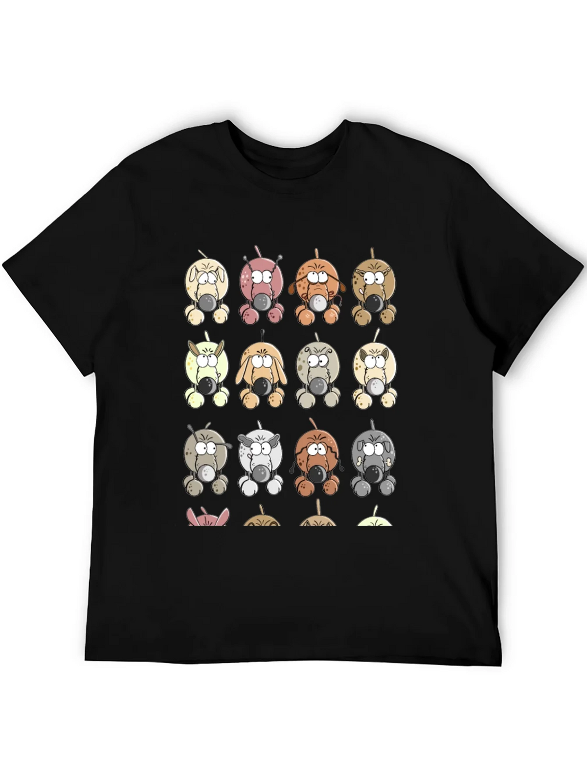 Cartoon Dogs Graphic Print T-Shirt product image 1