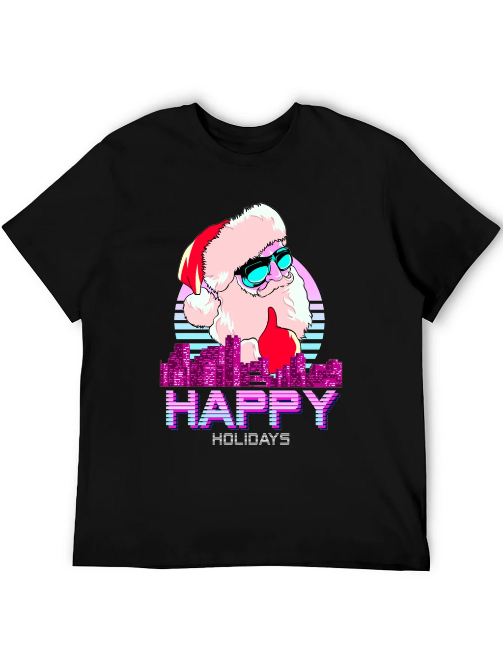 Cool Santa Happy Holidays T-Shirt product image 5
