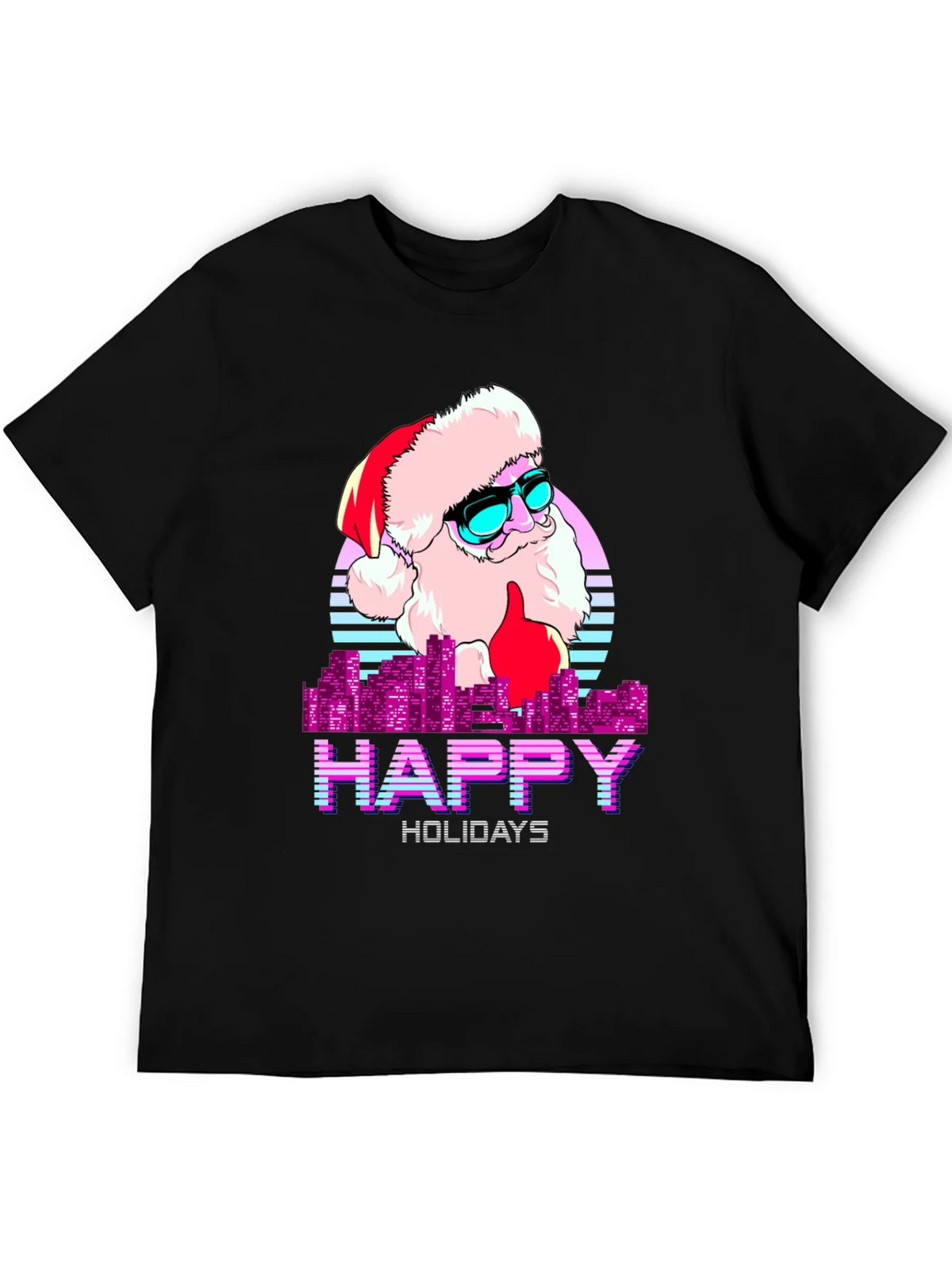 Cool Santa Happy Holidays T-Shirt product image 5