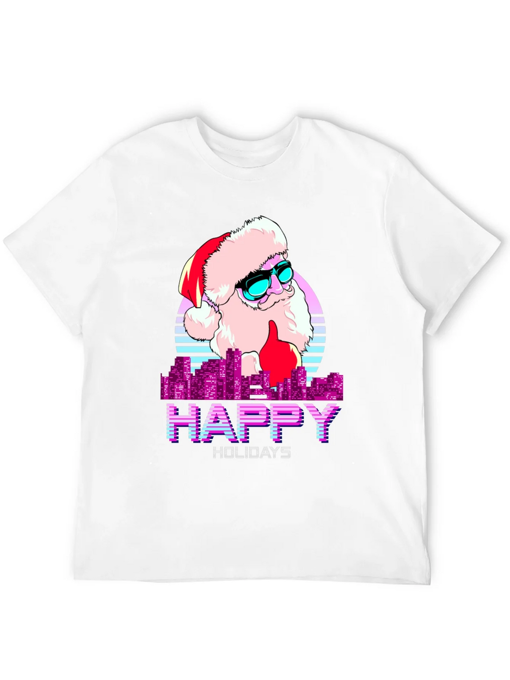 Cool Santa Happy Holidays T-Shirt product image 11