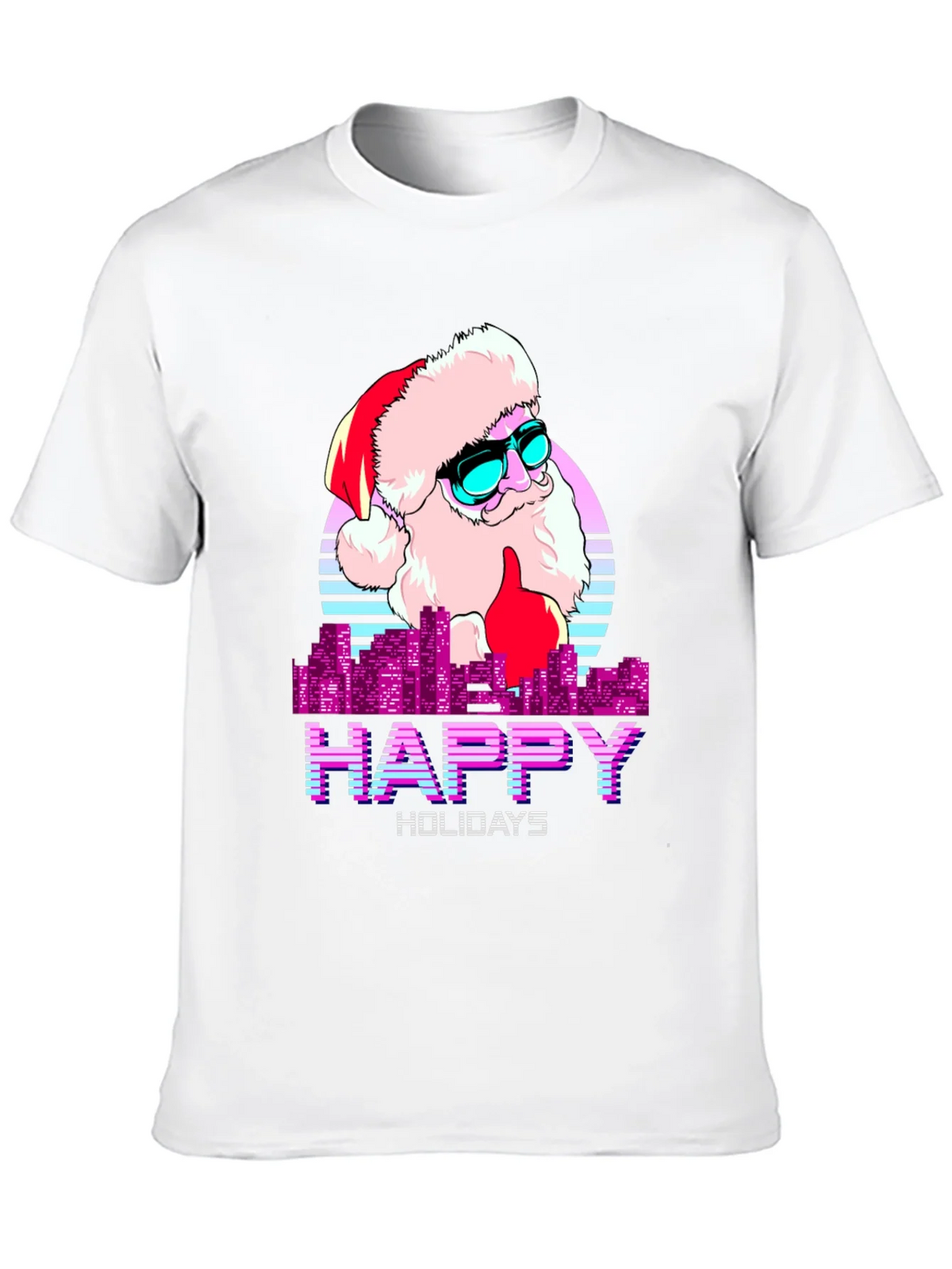 Cool Santa Happy Holidays T-Shirt product image 9