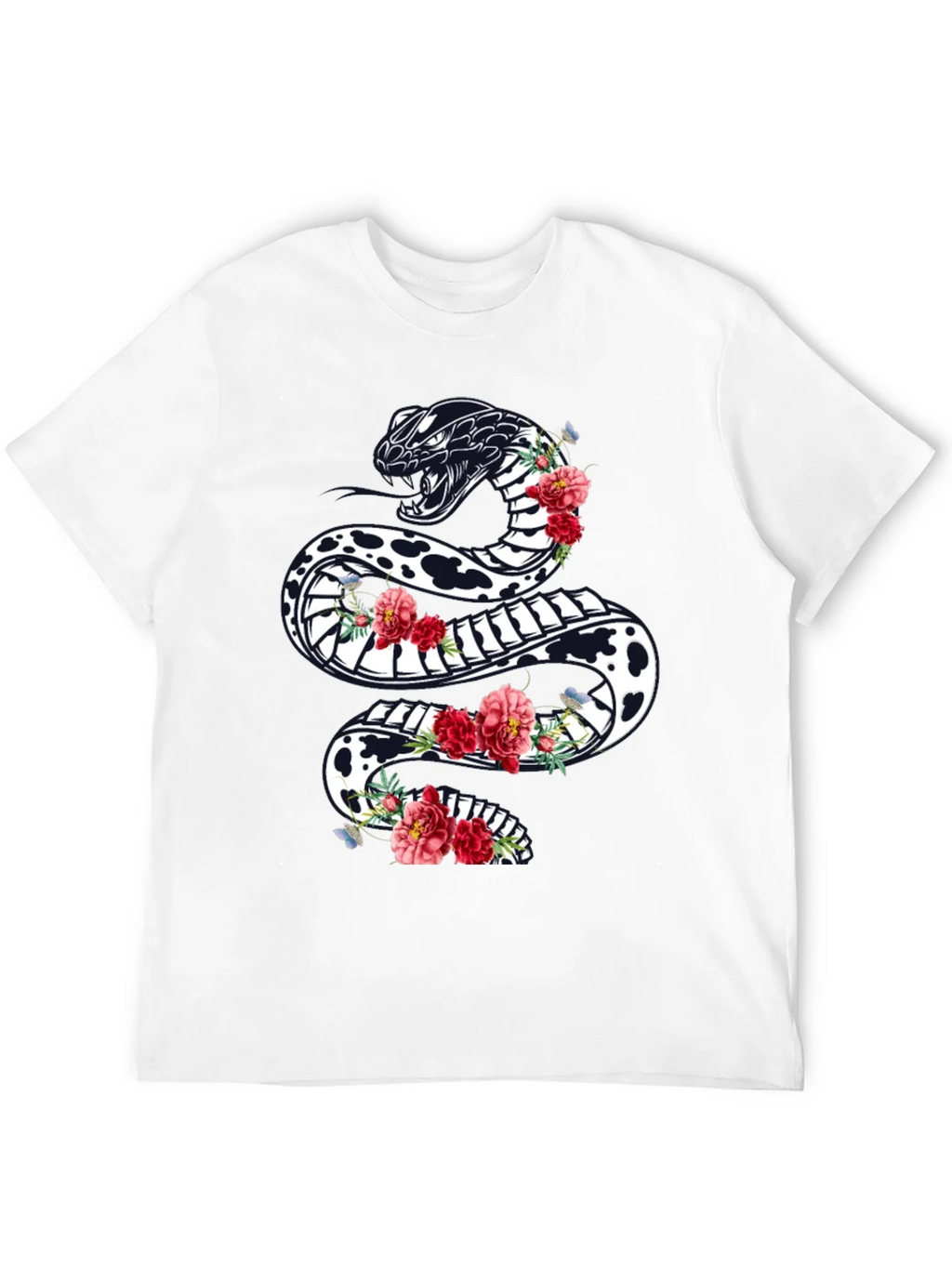 Black Floral Snake Graphic Tee product image 11