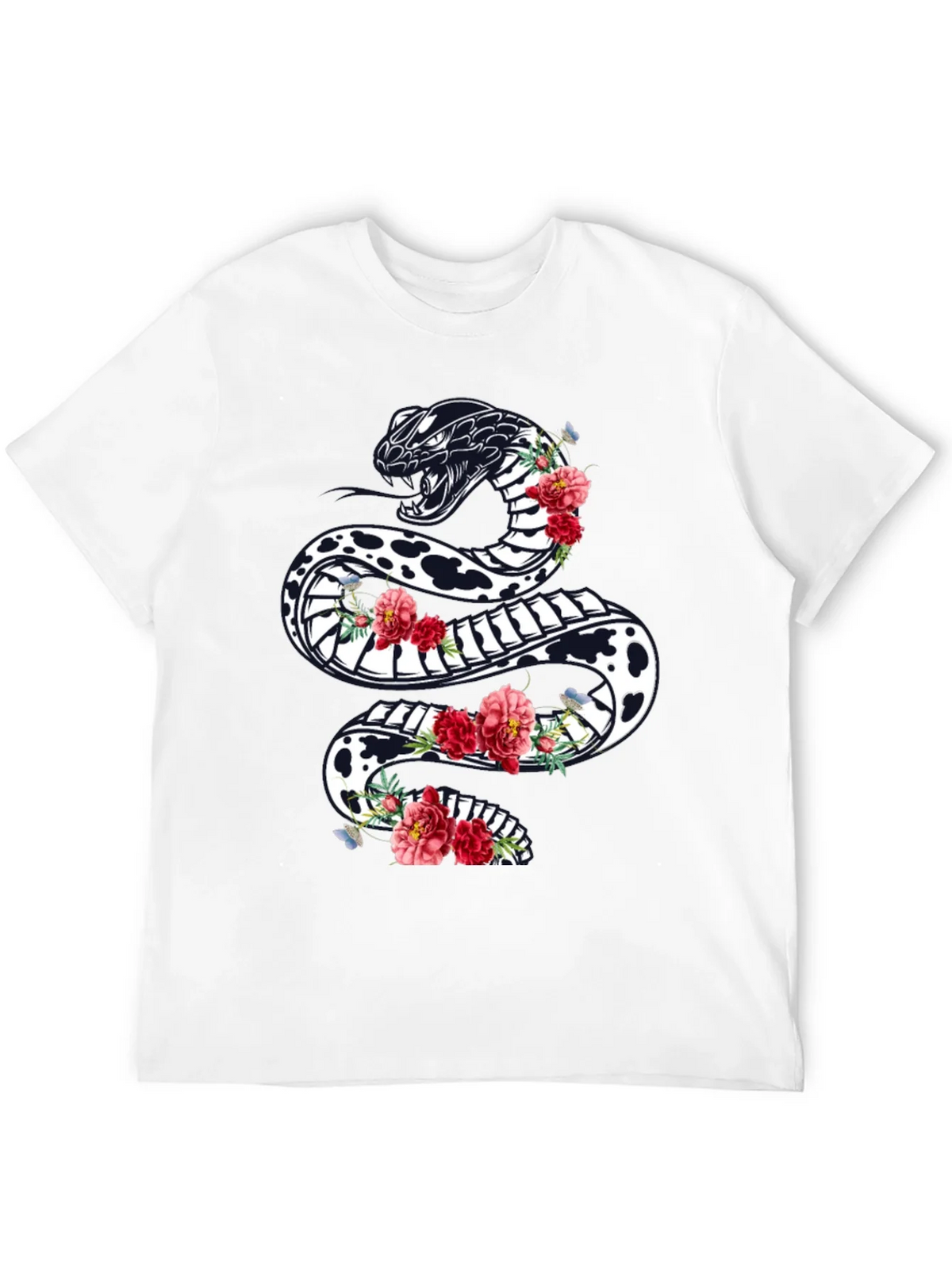 Black Floral Snake Graphic Tee product image 11