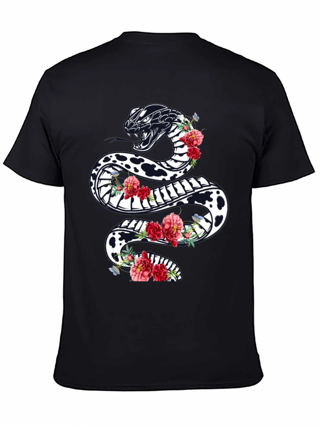 Black Floral Snake Graphic Tee product image 4