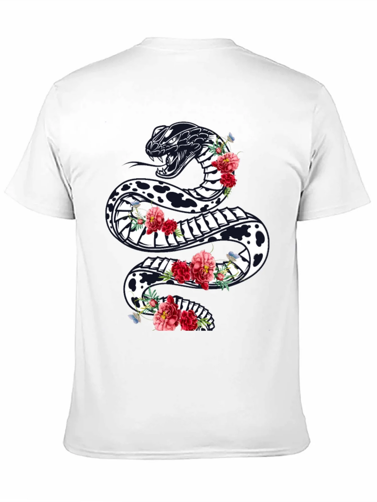 Black Floral Snake Graphic Tee product image 10