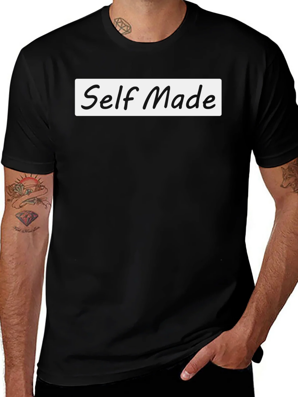 Self Made T-Shirt - Black Casual Tee product image 1