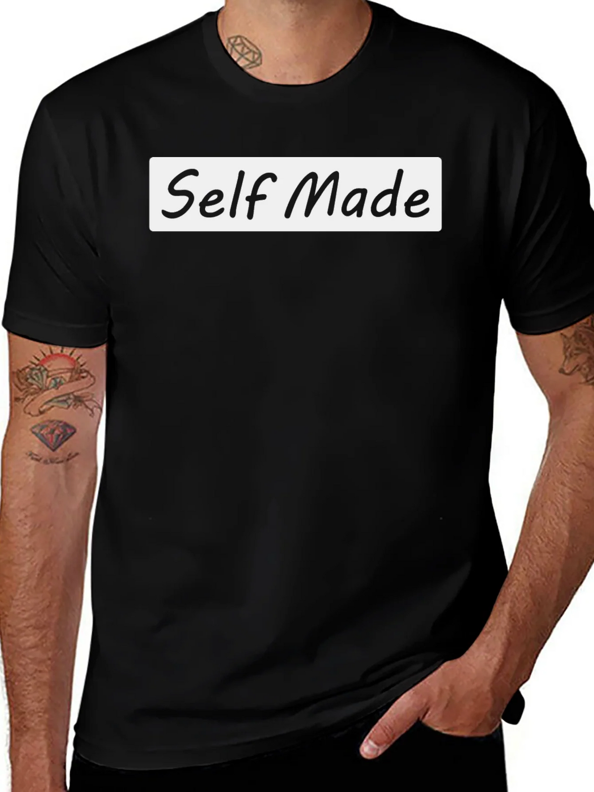Self Made T-Shirt - Black Casual Tee product image 1