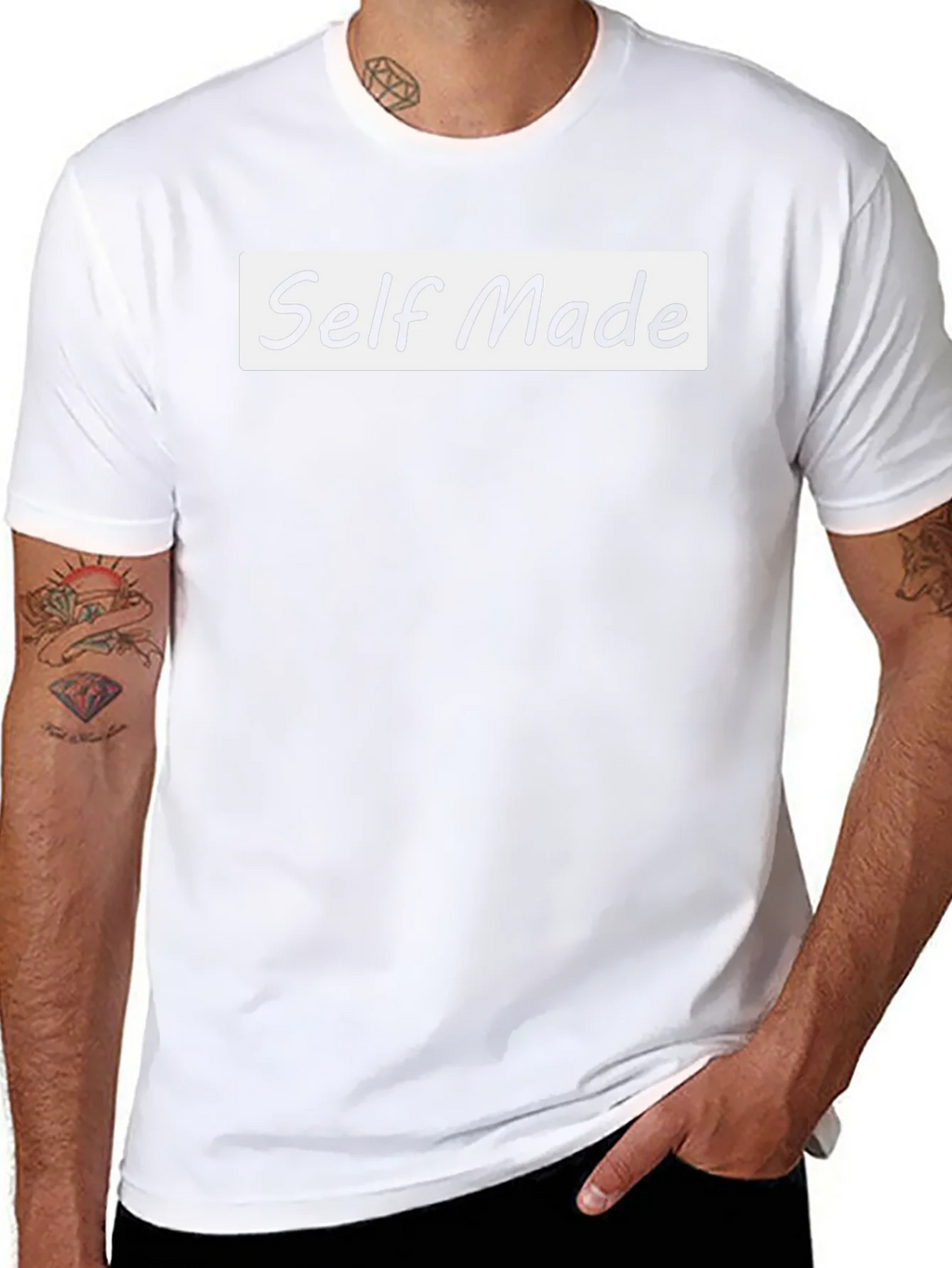 Self Made T-Shirt - Black Casual Tee product image 7
