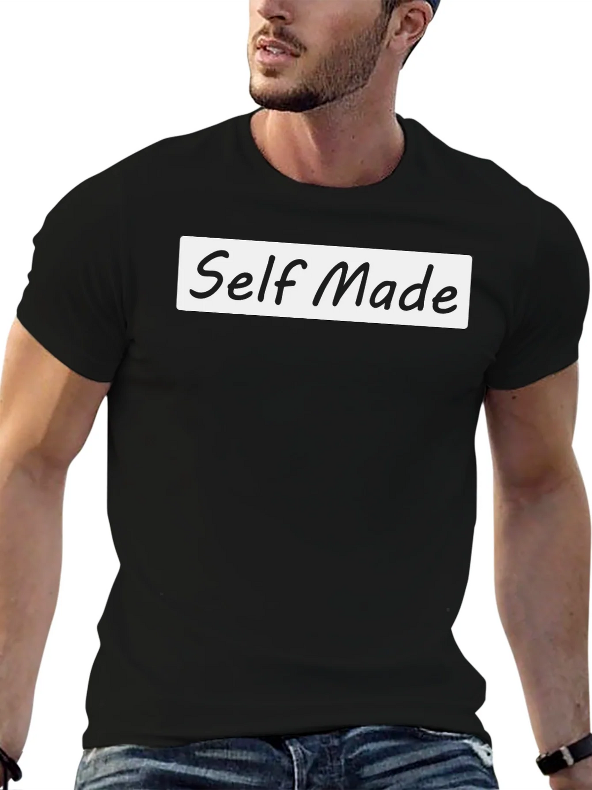 Self Made T-Shirt - Black Casual Tee product image 6