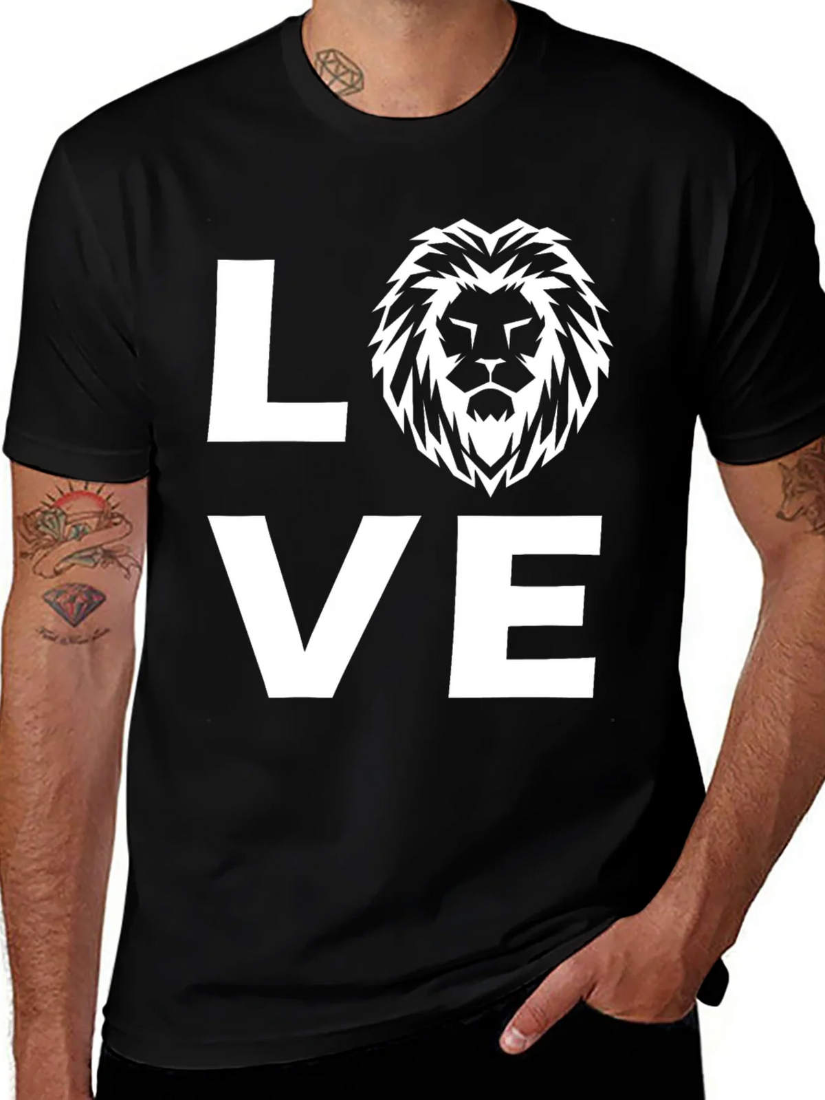 Lion Head Graphic Tee - Love Shirt product image 1