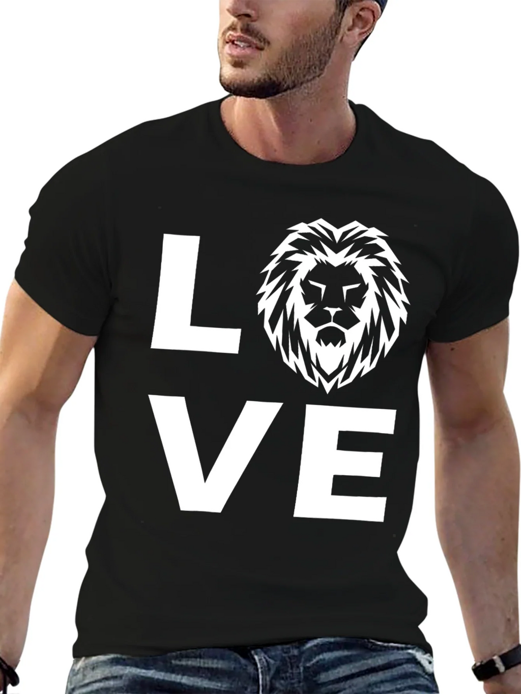 Lion Head Graphic Tee - Love Shirt product image 6