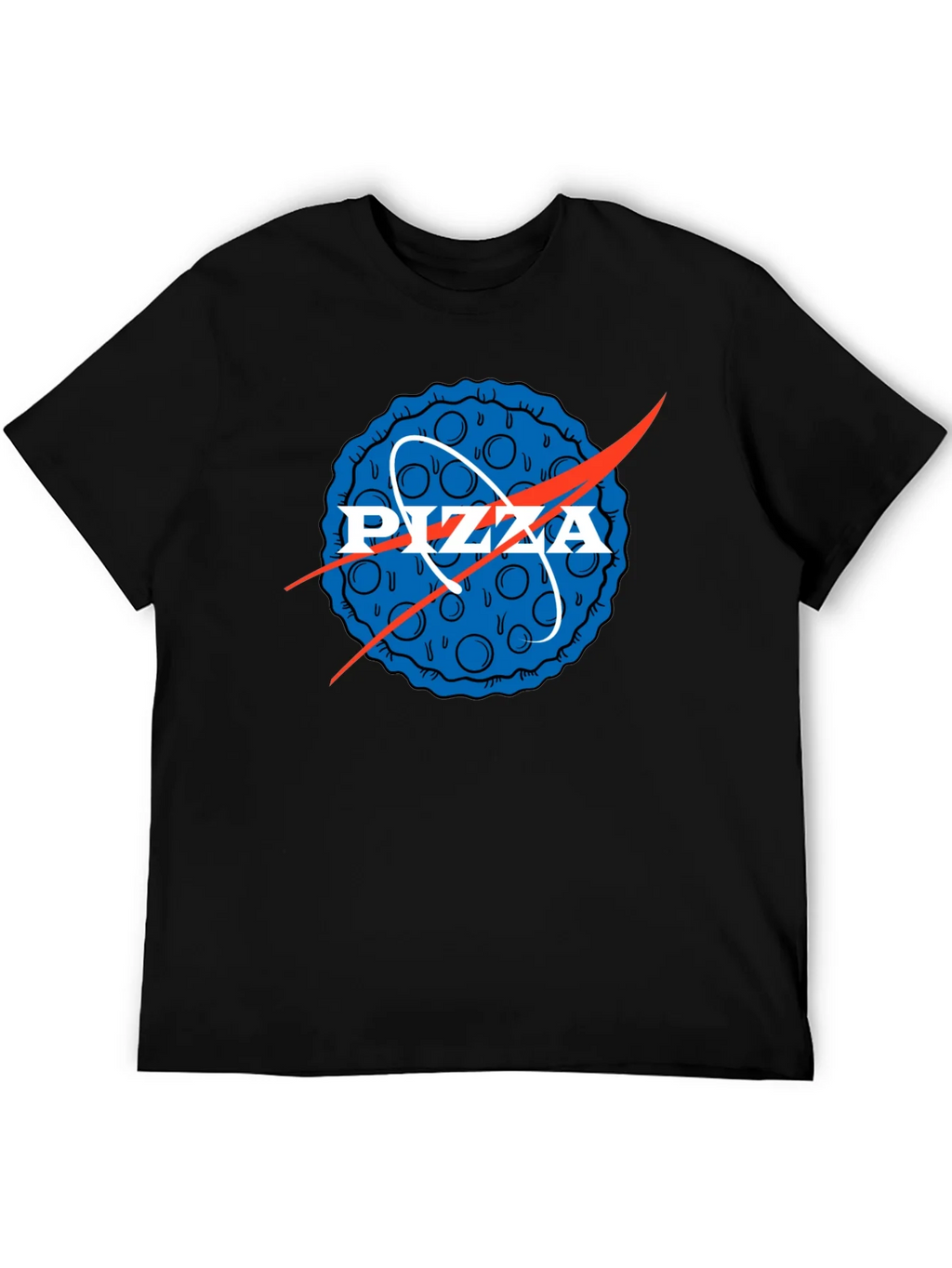 Pizza NASA Logo Mens Graphic Tee product image 5