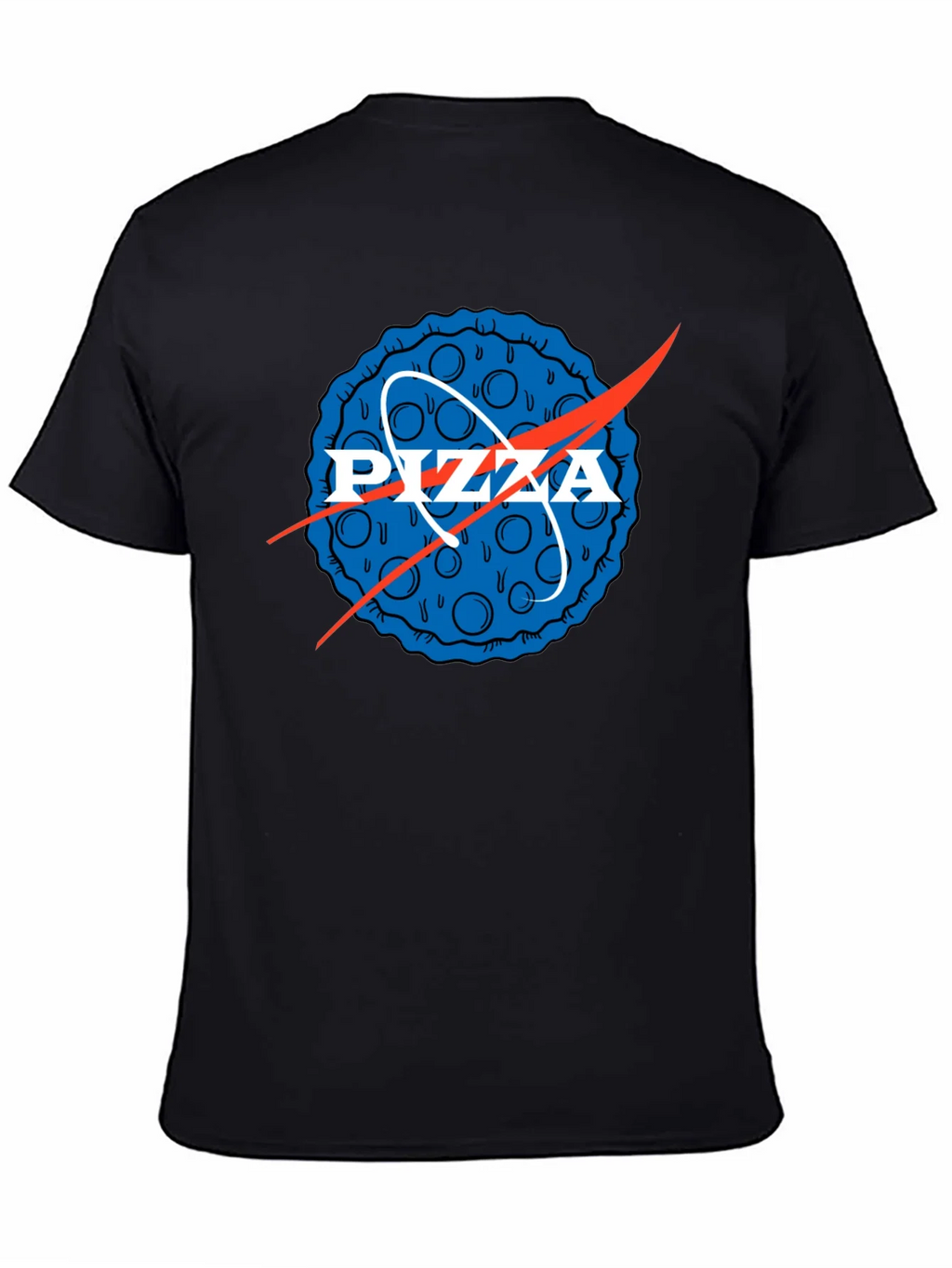 Pizza NASA Logo Mens Graphic Tee product image 4