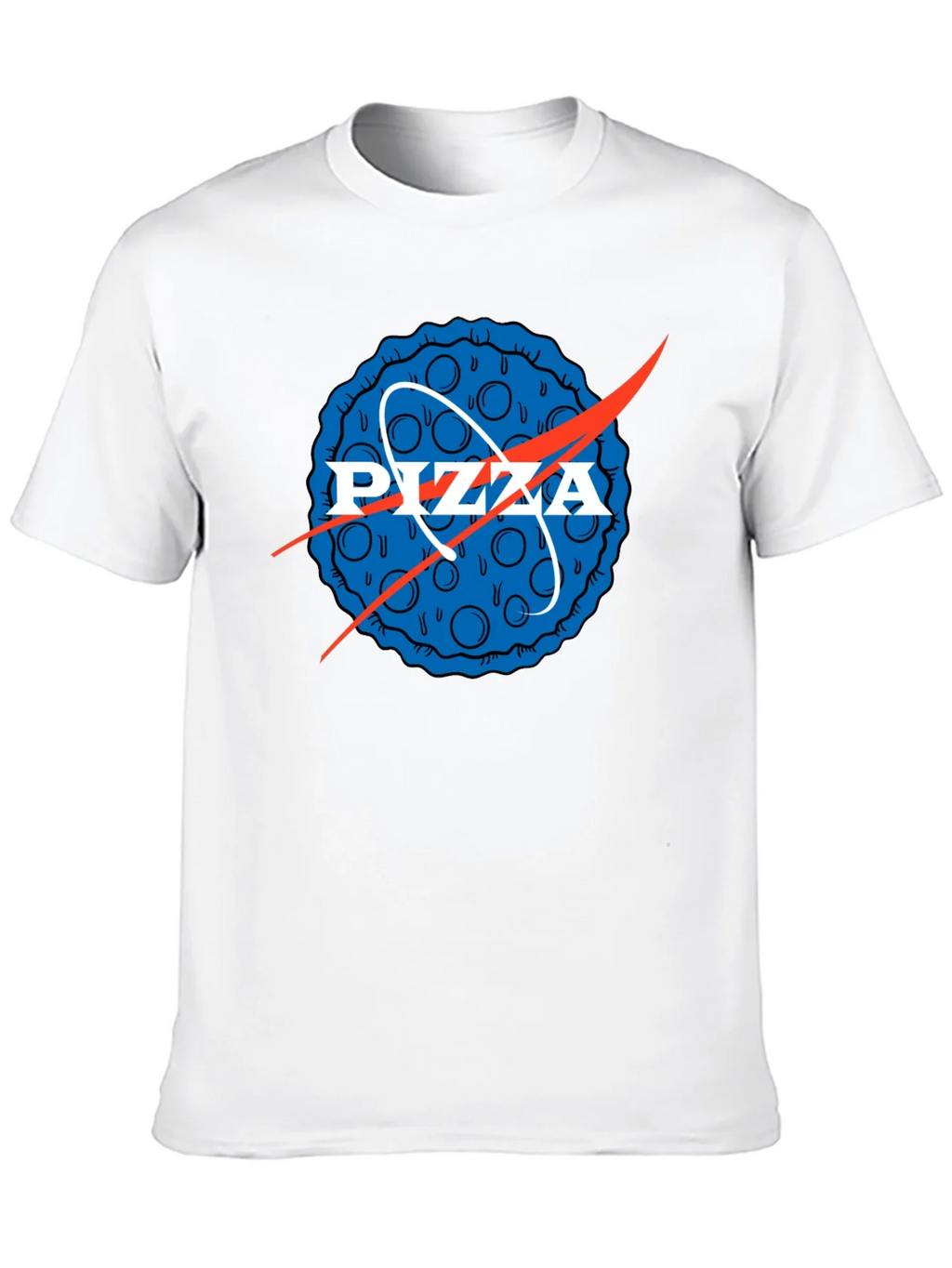 Pizza NASA Logo Mens Graphic Tee product image 8