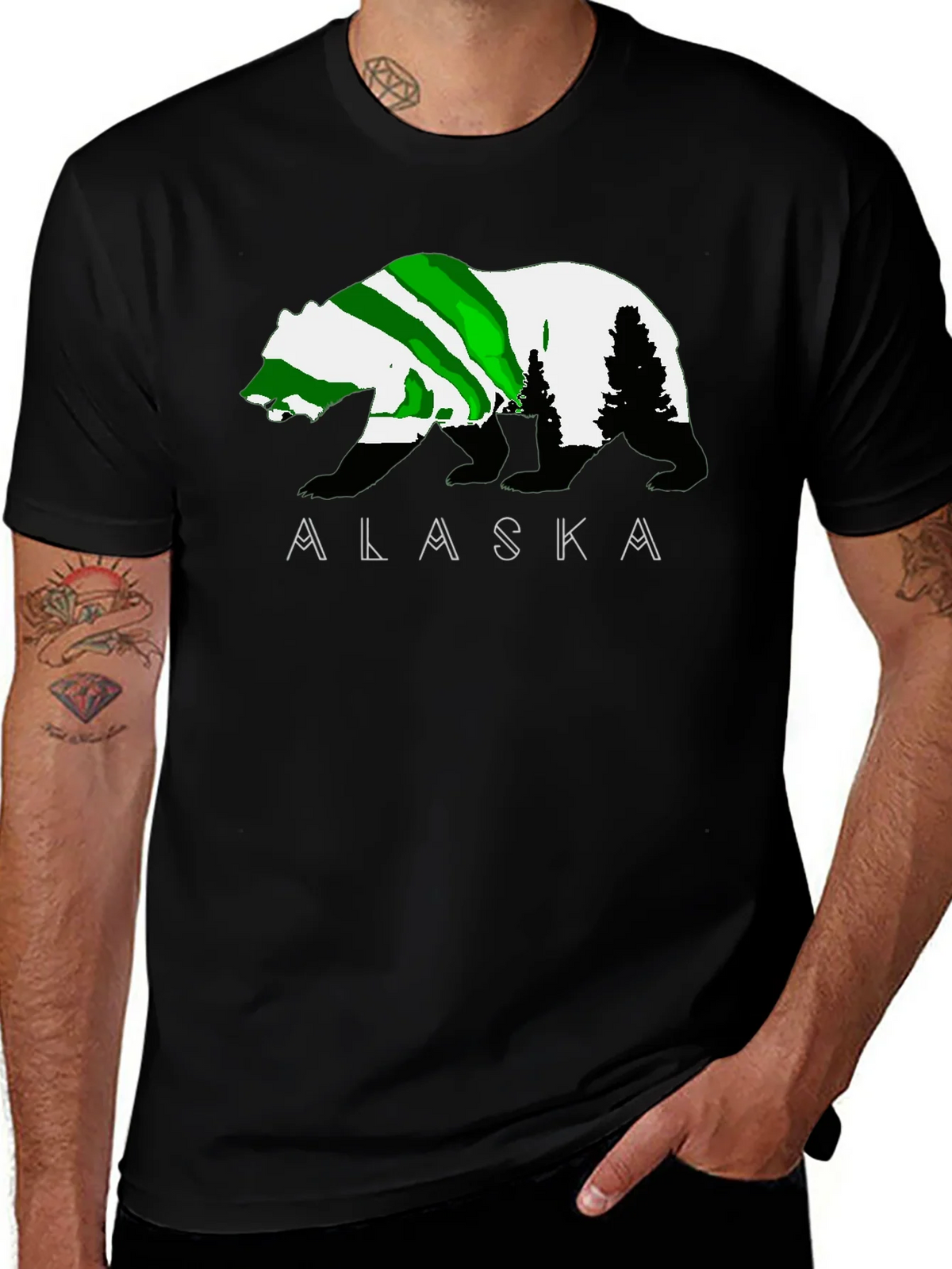 Alaska Bear Graphic T-Shirt - Outdoor Adventure Tee product image 1