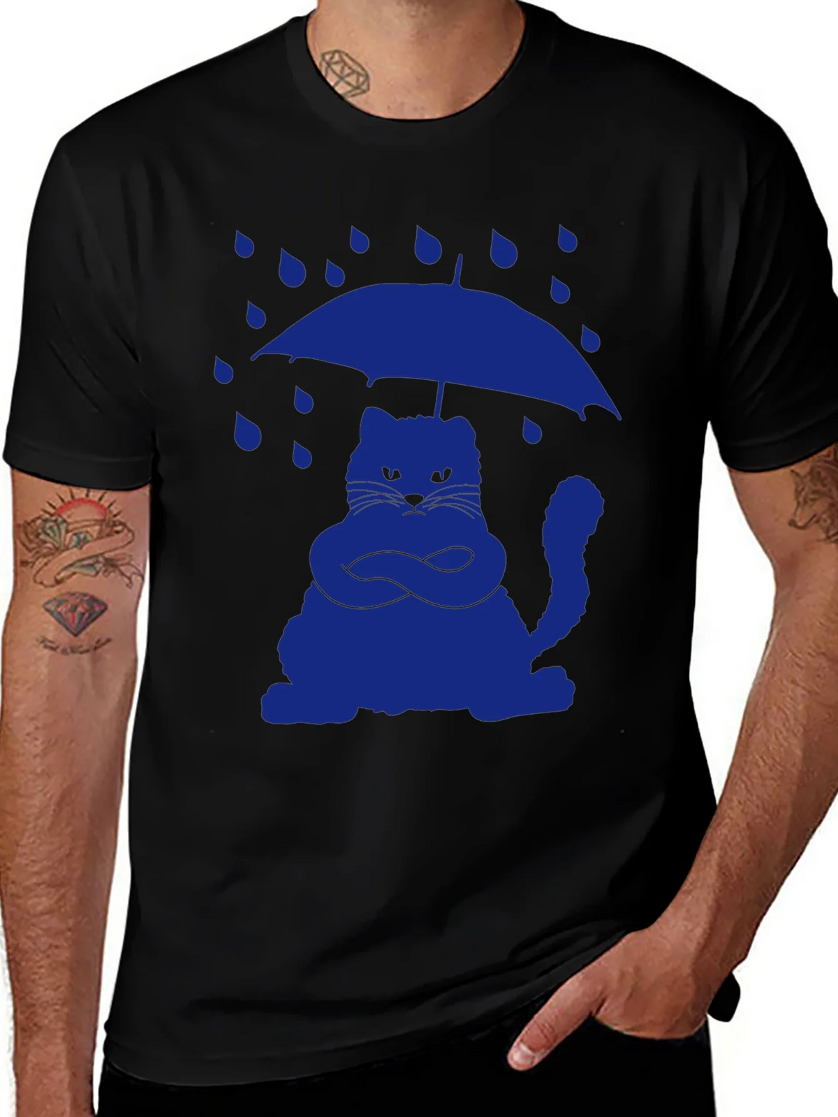 Grumpy Cat Umbrella T-Shirt - Rain or Shine Style product image 1