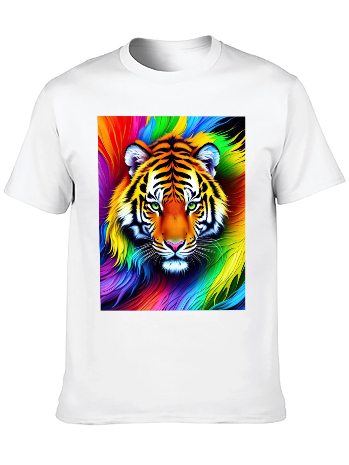 Rainbow Tiger Graphic Tee - Vibrant Unisex Shirt product image 2