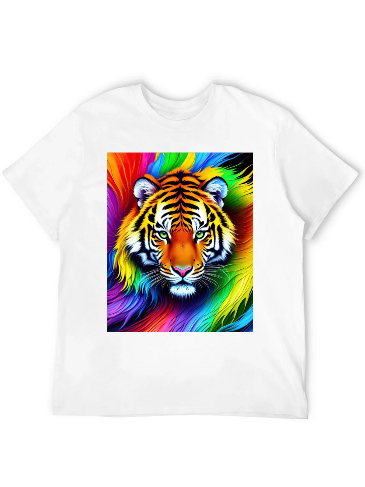Rainbow Tiger Graphic Tee - Vibrant Unisex Shirt product image 3