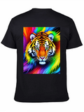 Rainbow Tiger Graphic Tee - Vibrant Unisex Shirt product image 1