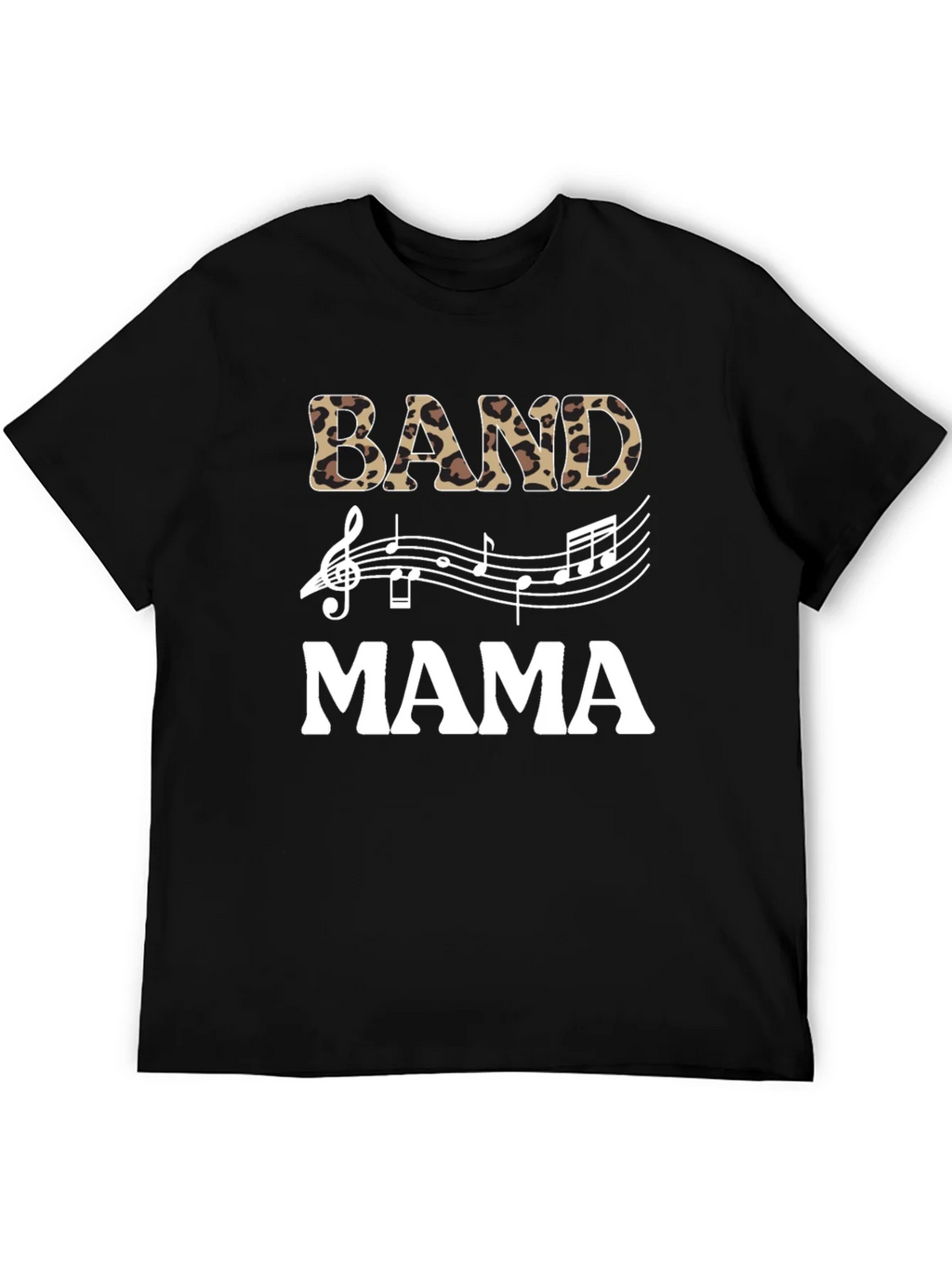 Band Mama Leopard Print Music T-Shirt product image 5