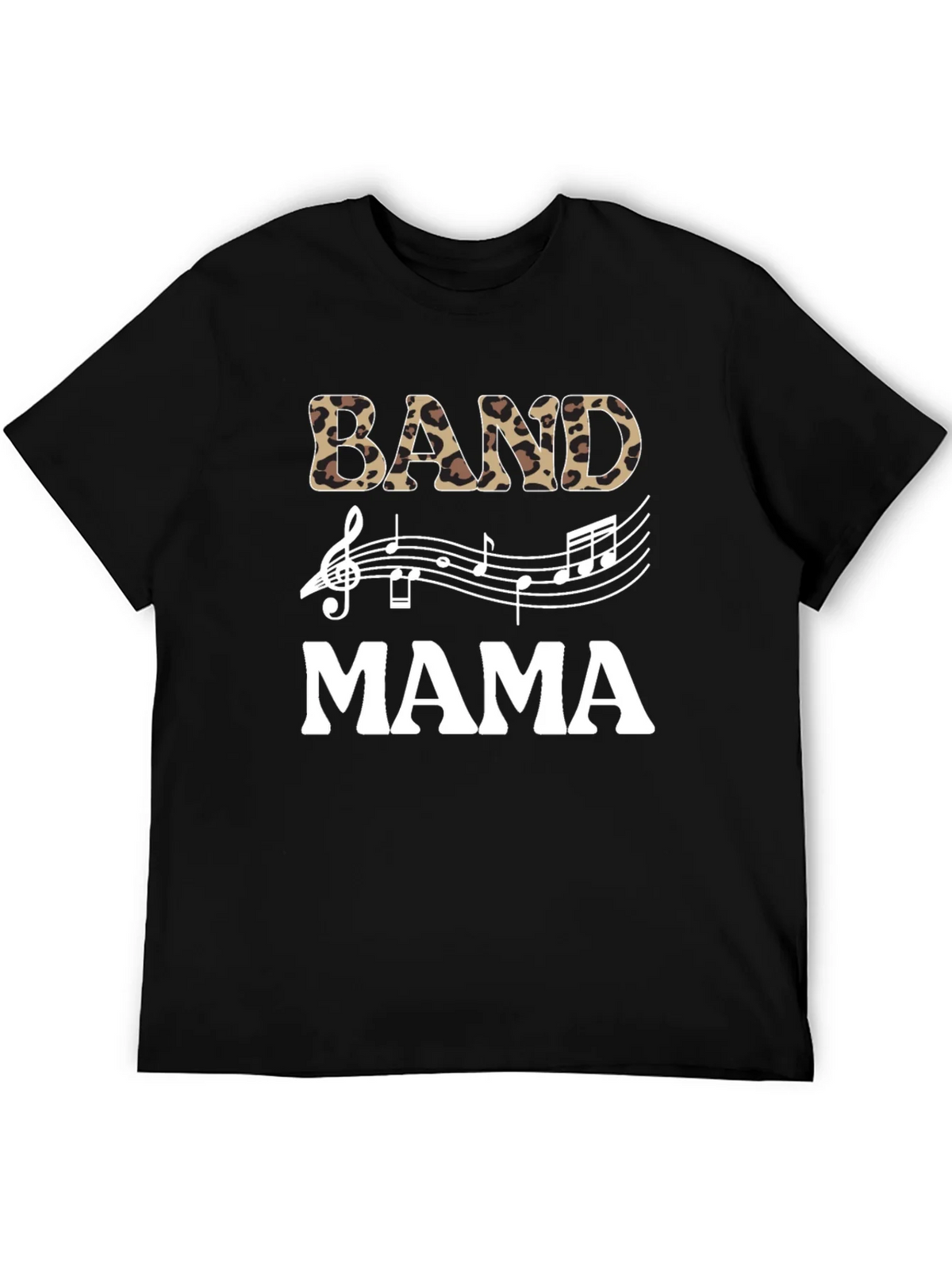 Band Mama Leopard Print Music T-Shirt product image 5