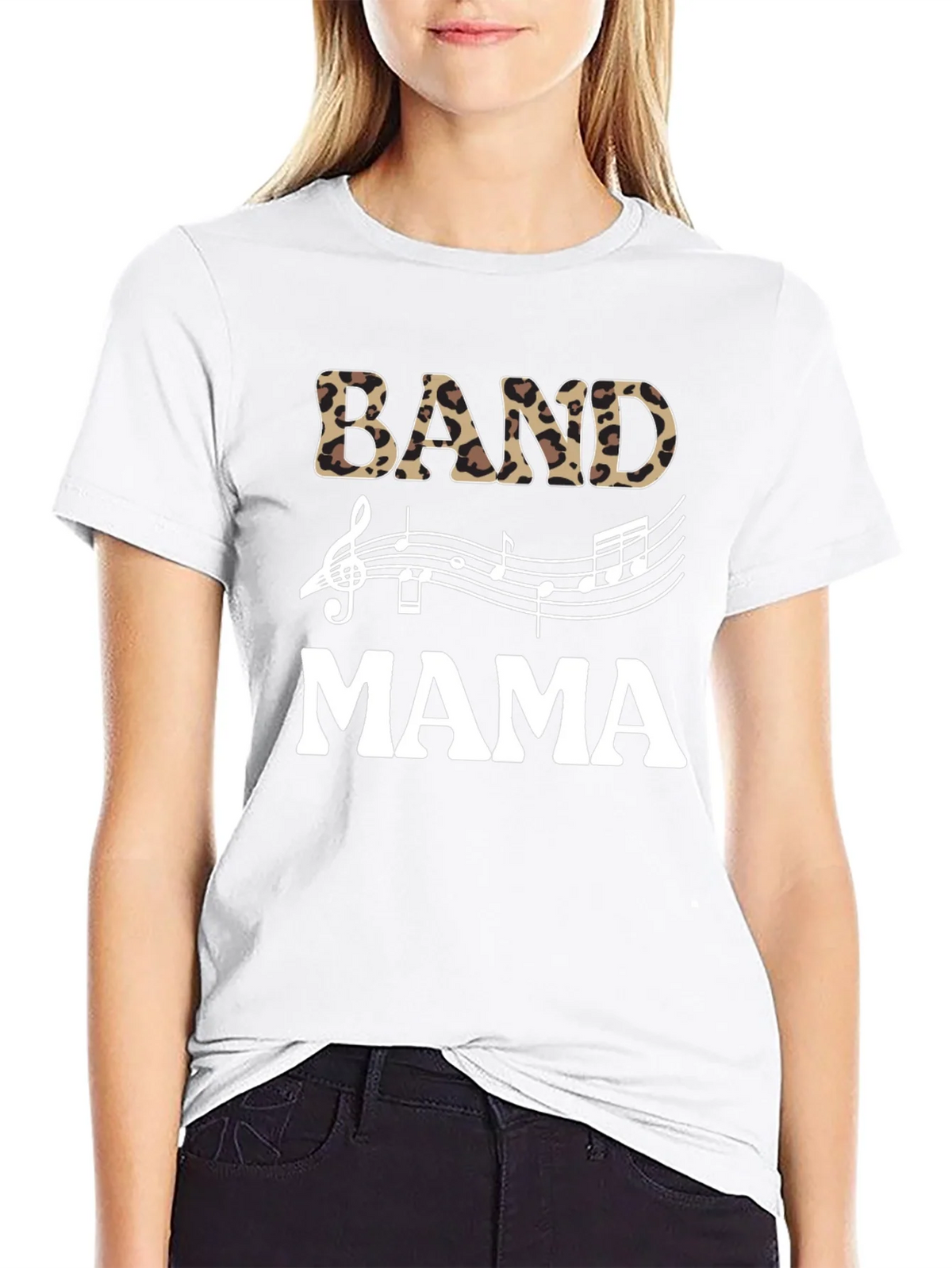 Band Mama Leopard Print Music T-Shirt product image 8