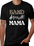 Band Mama Leopard Print Music T-Shirt product image 1