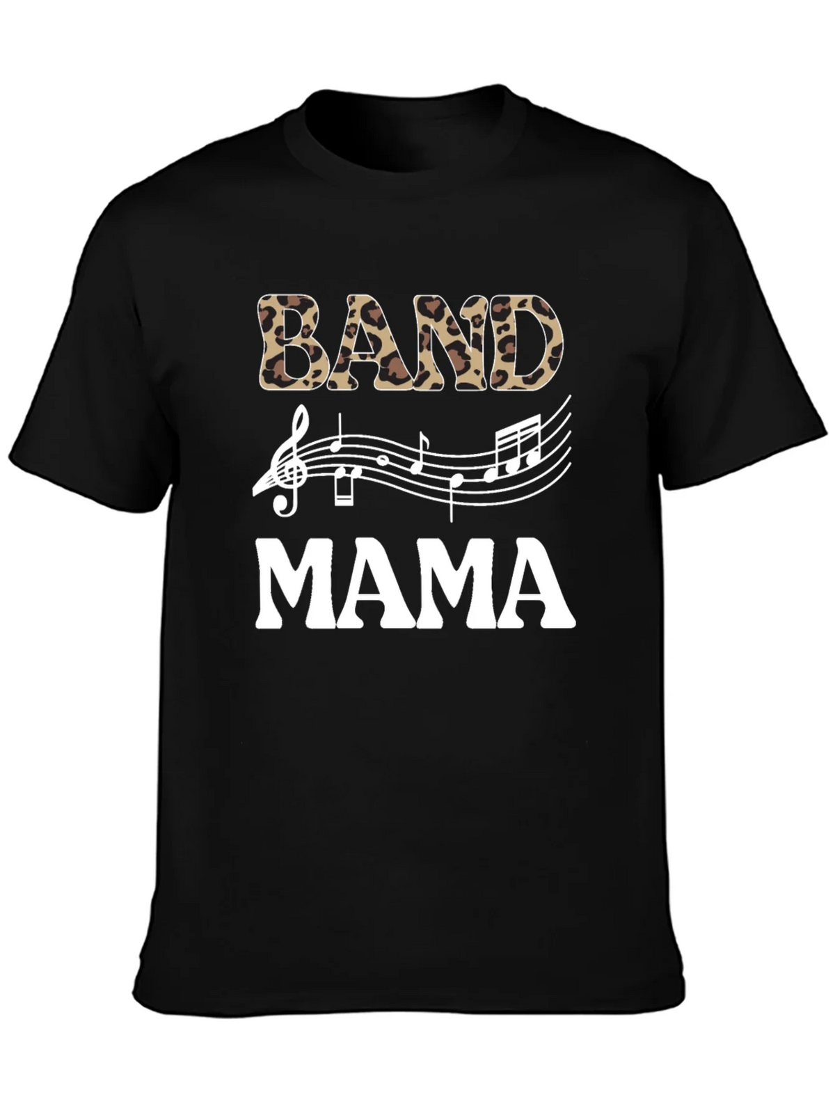 Band Mama Leopard Print Music T-Shirt product image 3