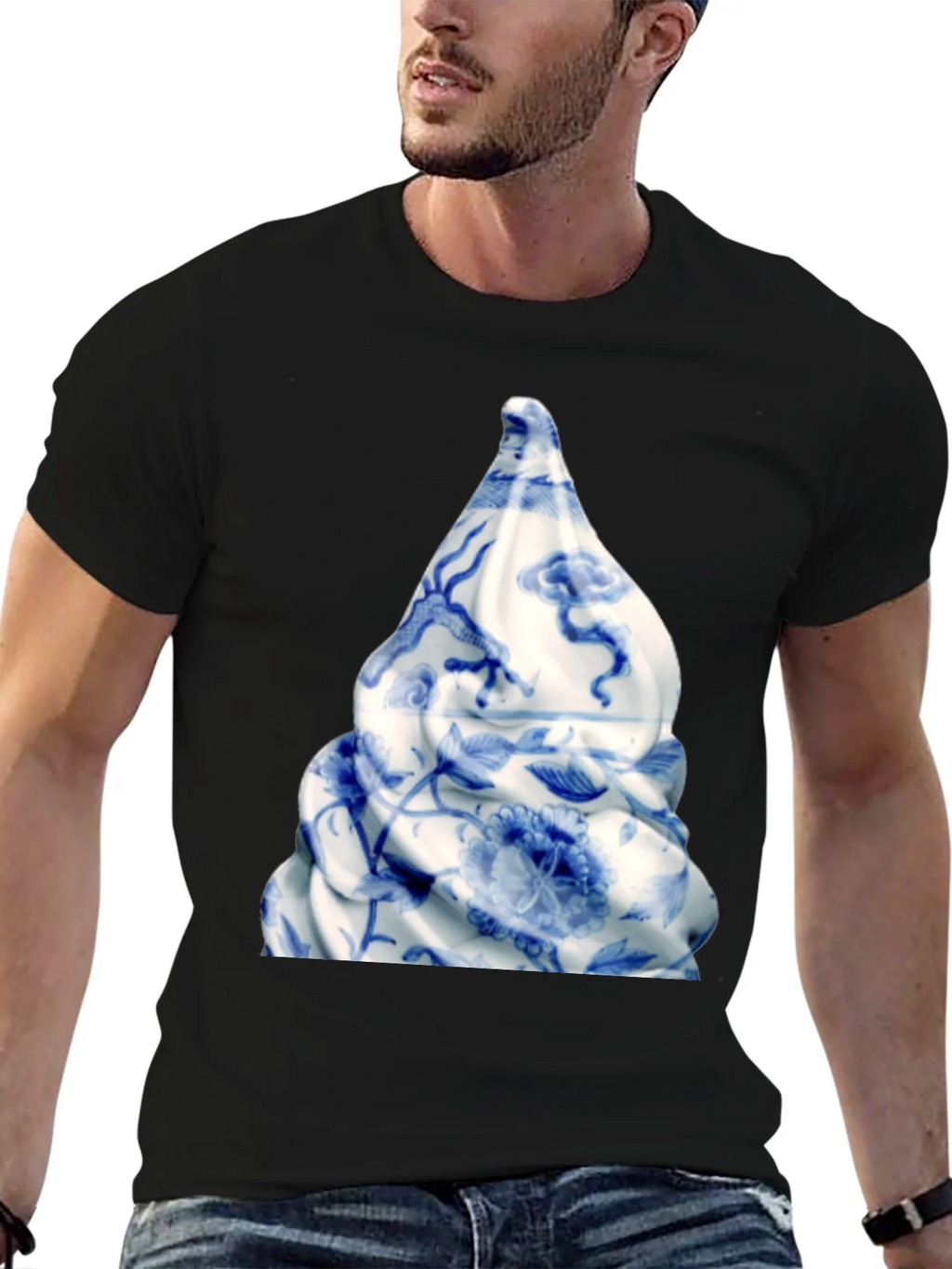Porcelain Swirl Graphic T-Shirt product image 6