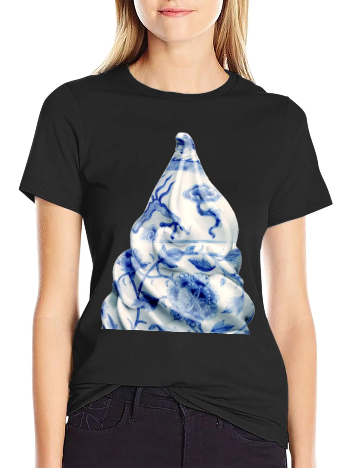 Porcelain Swirl Graphic T-Shirt product image 2