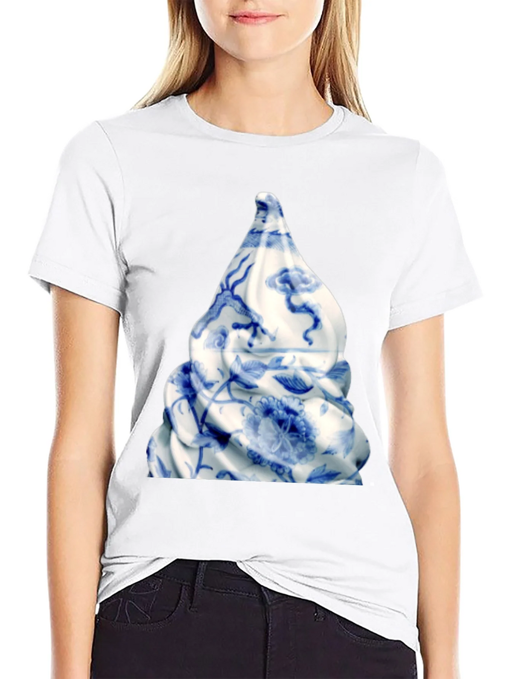 Porcelain Swirl Graphic T-Shirt product image 8