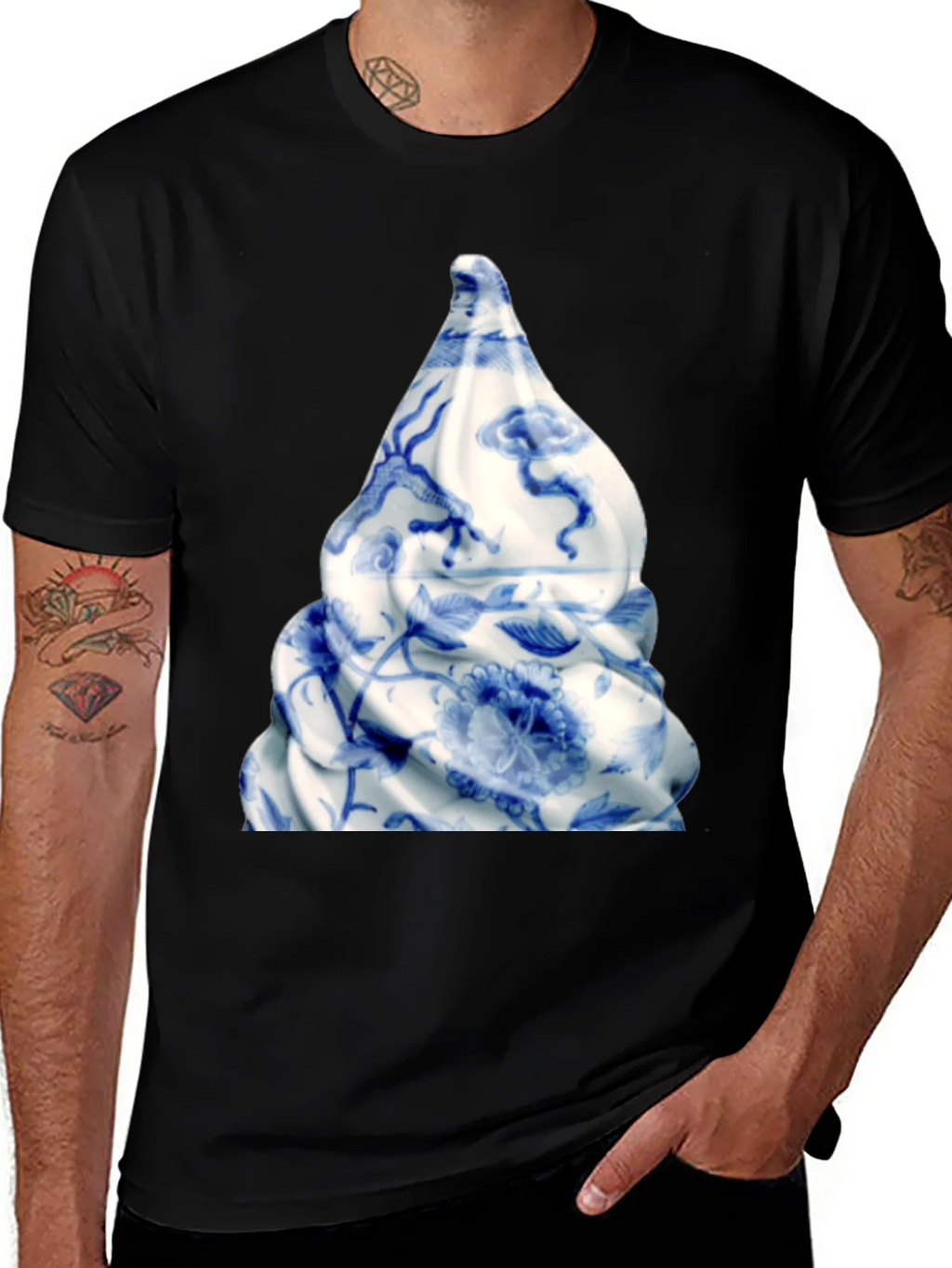 Porcelain Swirl Graphic T-Shirt product image 1