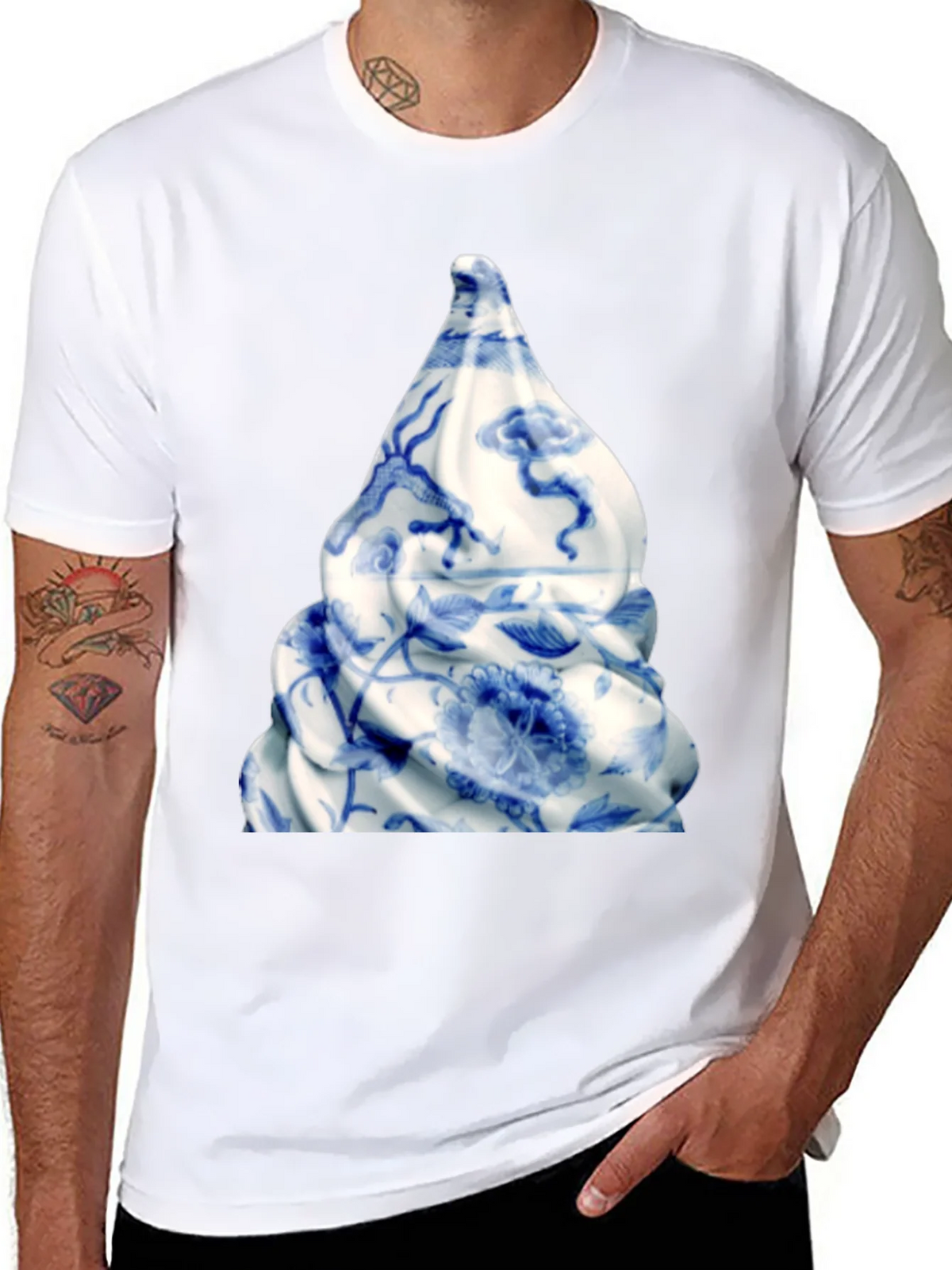 Porcelain Swirl Graphic T-Shirt product image 7
