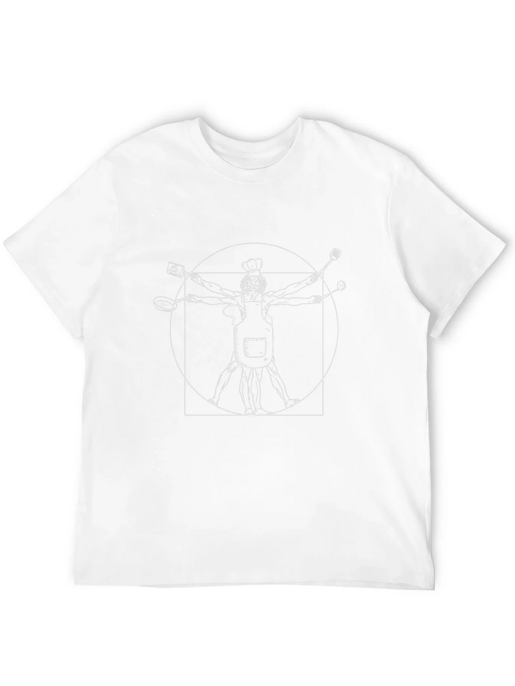 Chef Vitruvian Man T-Shirt - Culinary Art Tee product image 11