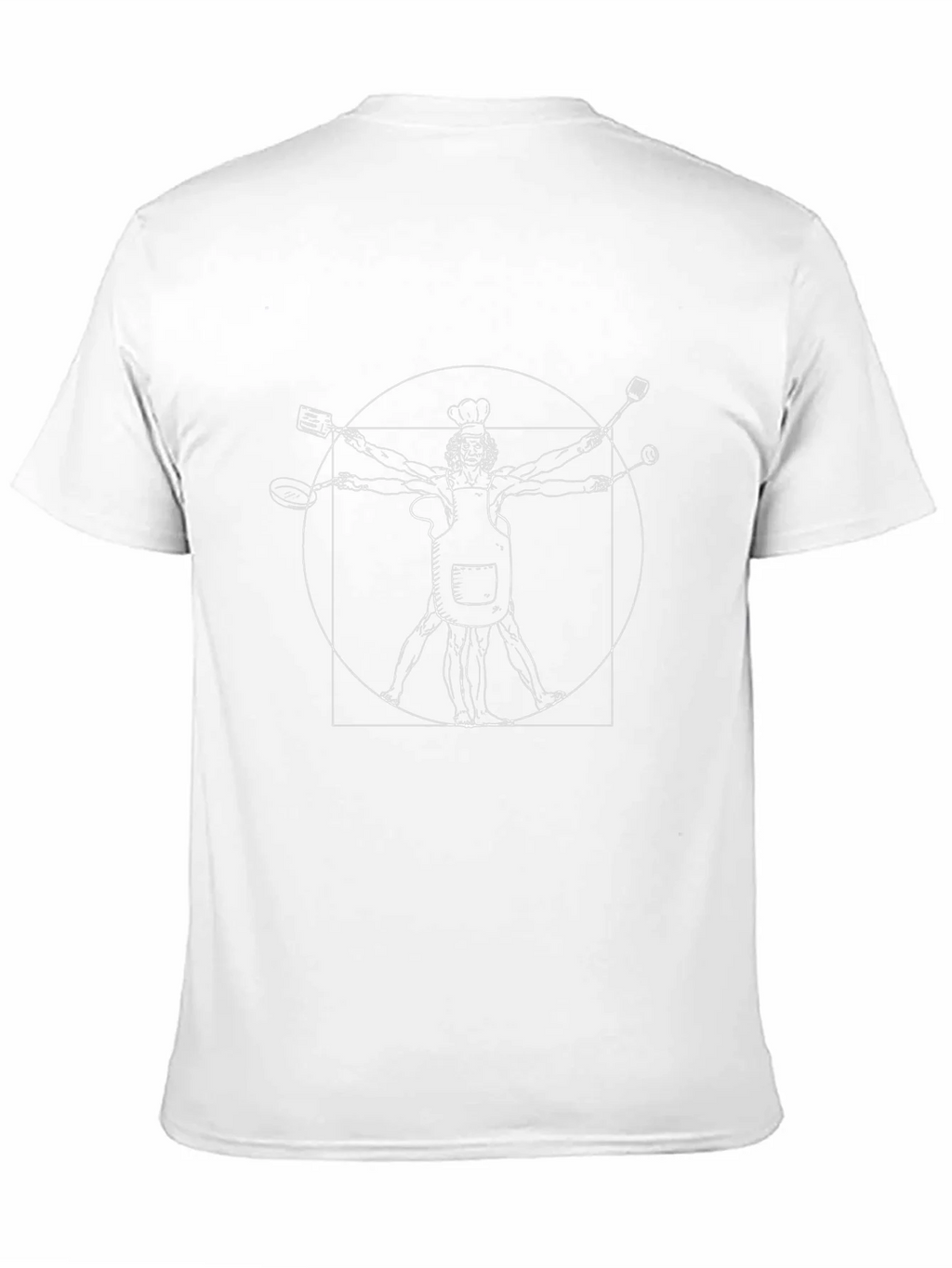 Chef Vitruvian Man T-Shirt - Culinary Art Tee product image 10
