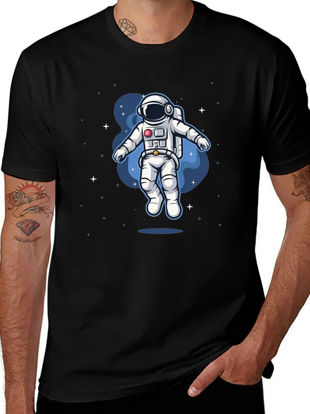 Astronaut Space Graphic Tee - Black product image 1