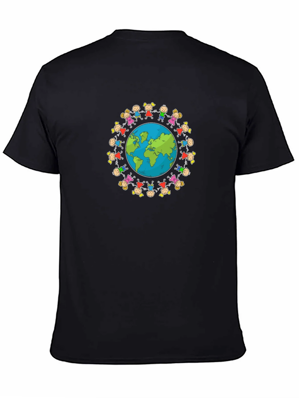 Unisex Black T-Shirt with Global Unity Graphic product image 4